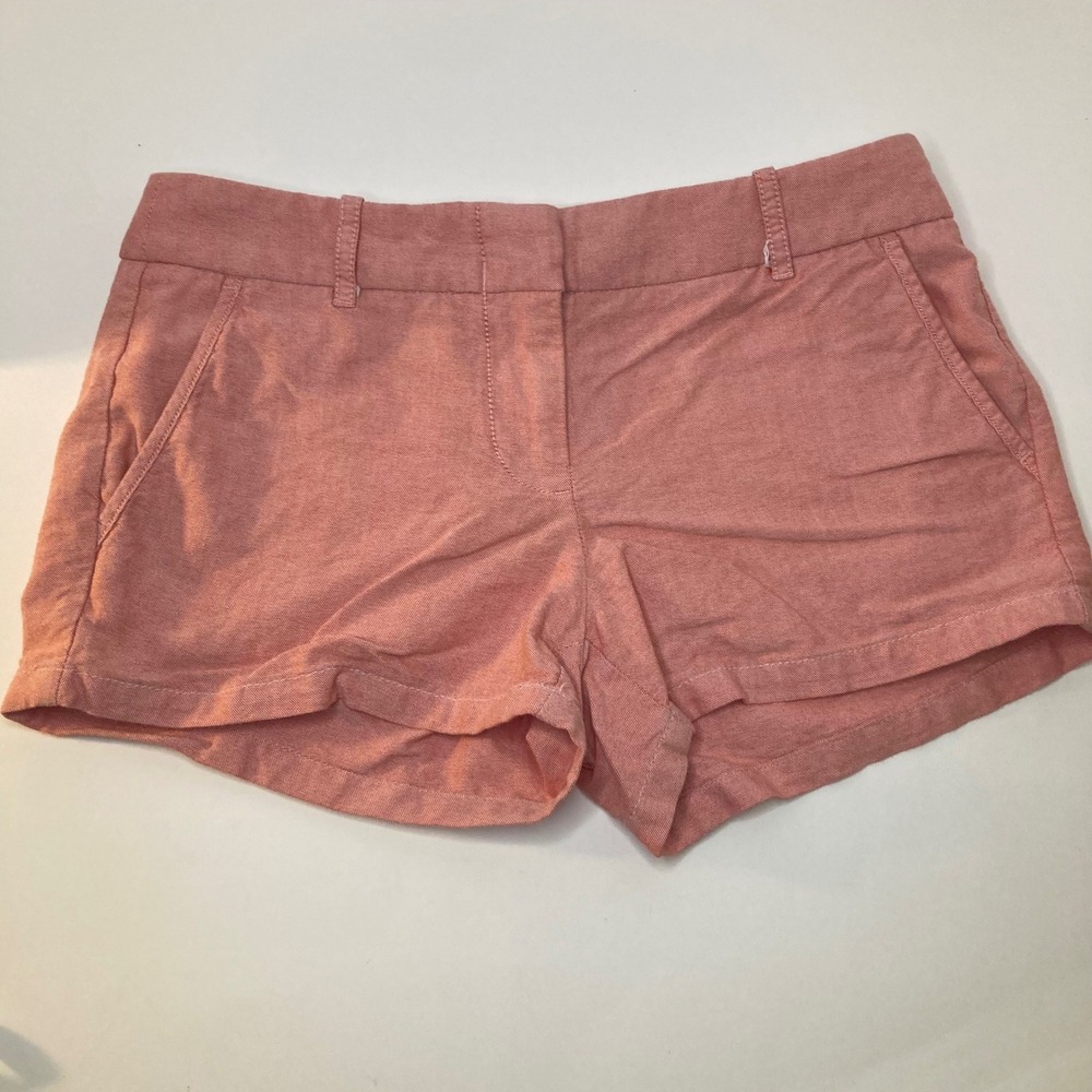J. Crew Coral High‎ Waisted Shorts Women's Size 2 Chambray